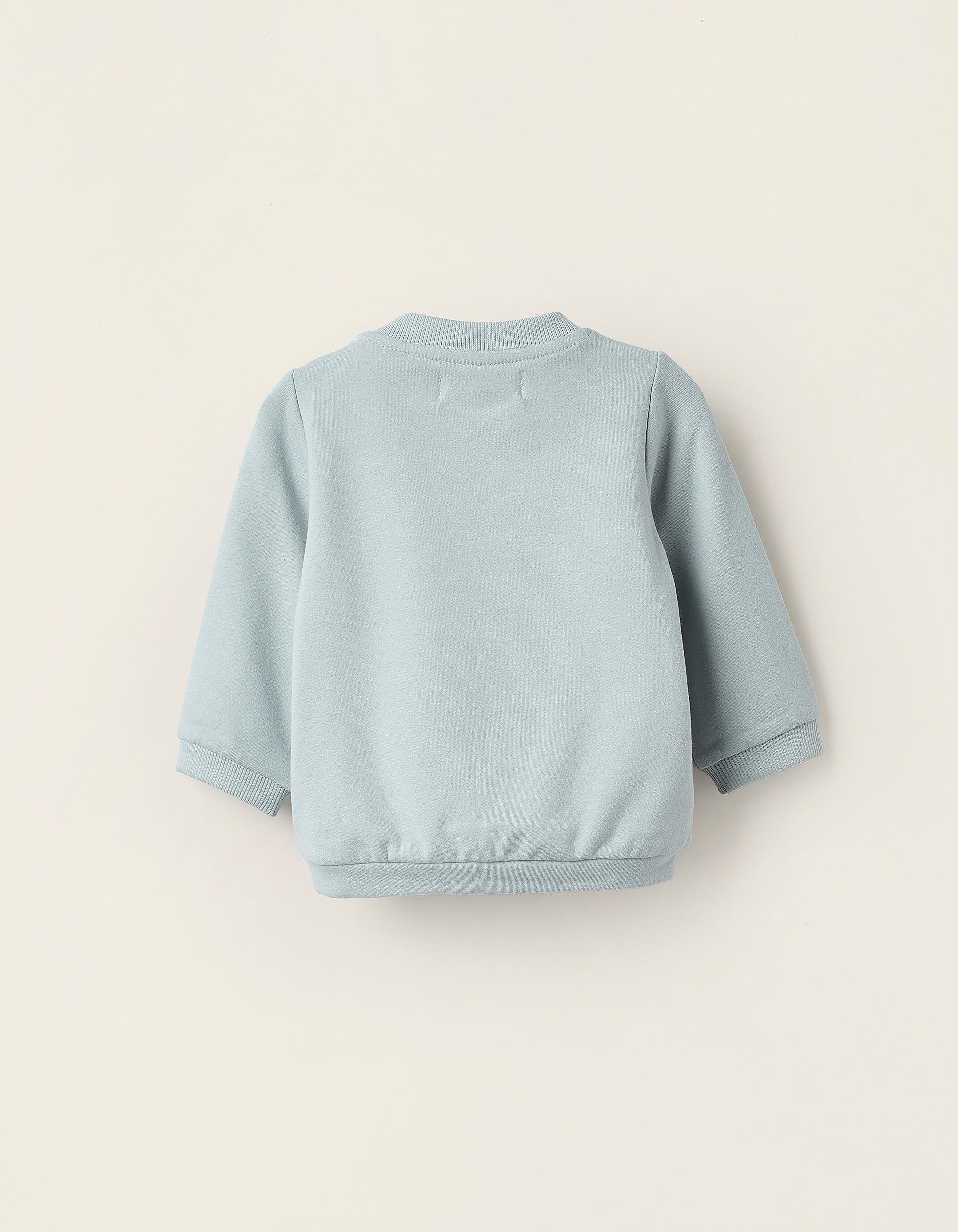 Fleece Sweatshirt for Newborns 'Beaver', Blue