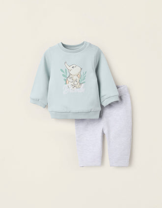 Sudadera + Pantalón para Recién Nacido 'Dumbo', Azul/Gris
