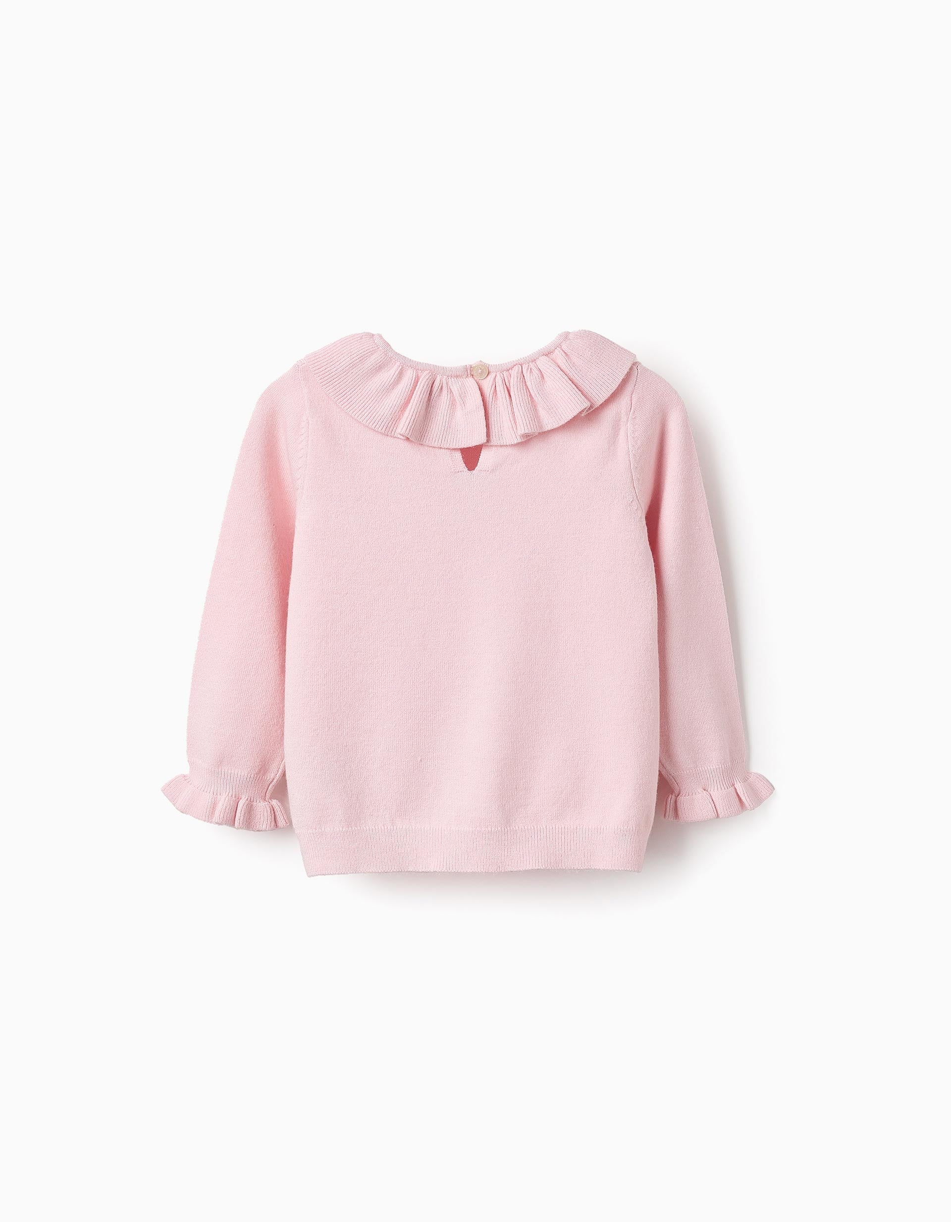 Knit Jumper with Ruffles for Baby Girls, Pink