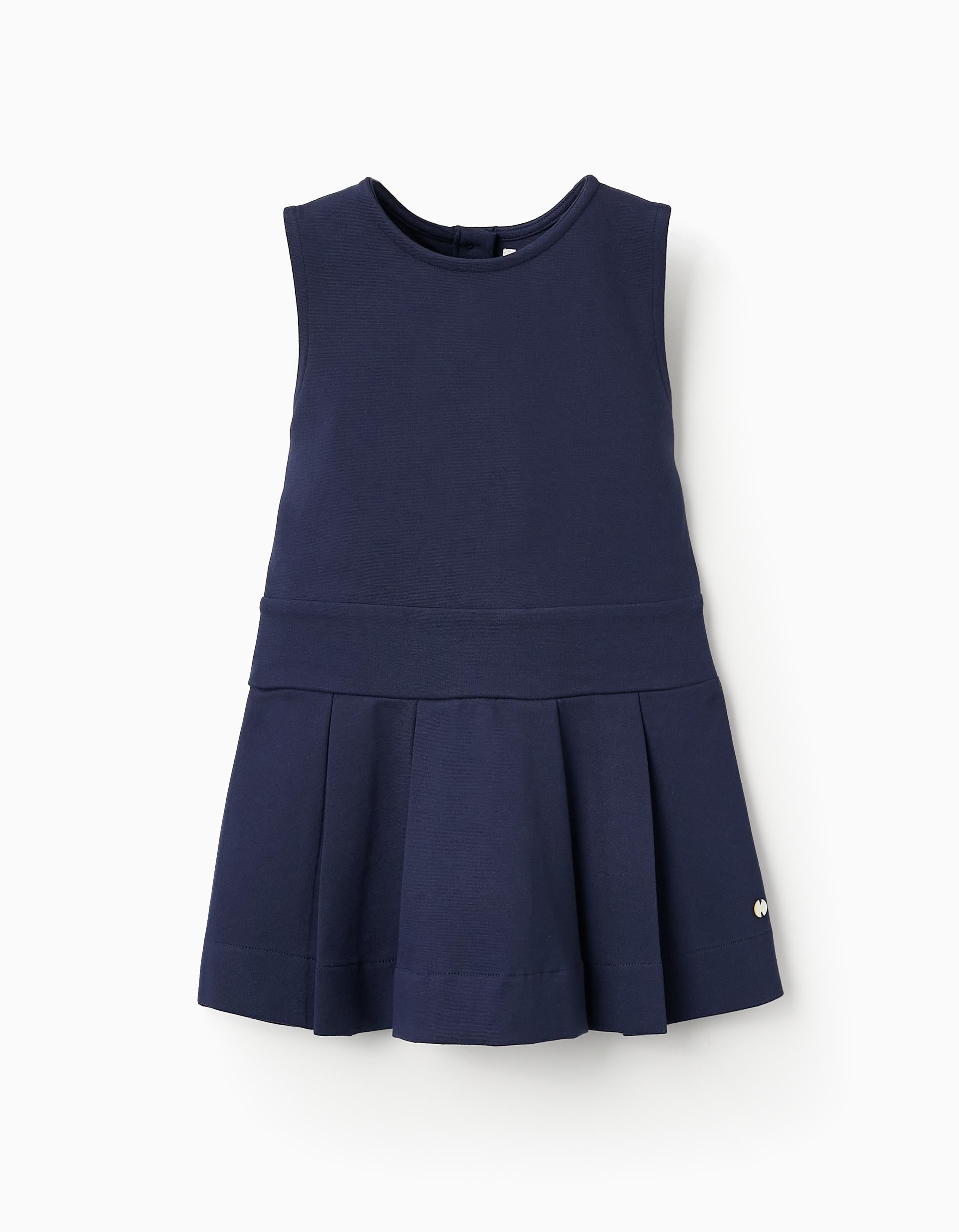 Roma Knit Dress for Baby Girls, Dark Blue