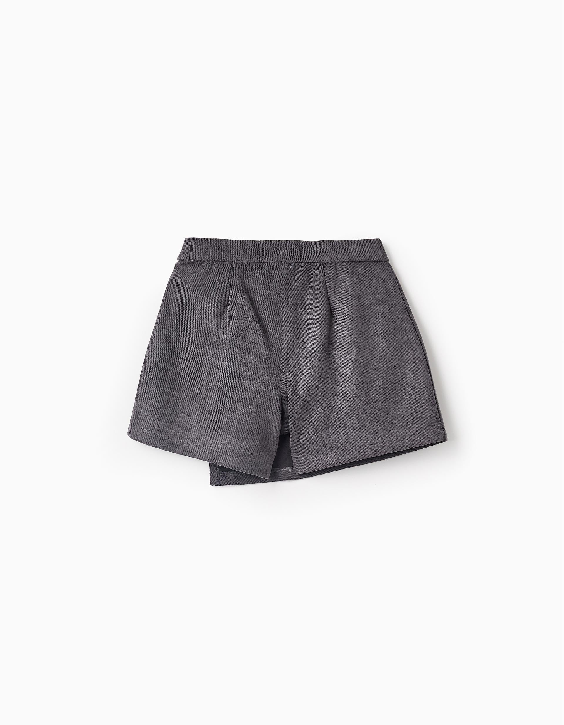 Velours Skort for Girls, Grey