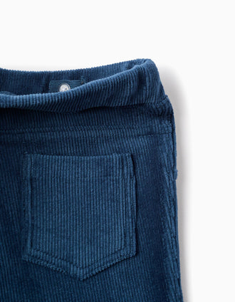 Jegging en Velours Côtelé pour Fille 'Flare', Turquoise