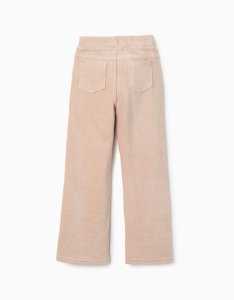 Jegging en Velours Côtelé pour Fille 'Flare', Beige