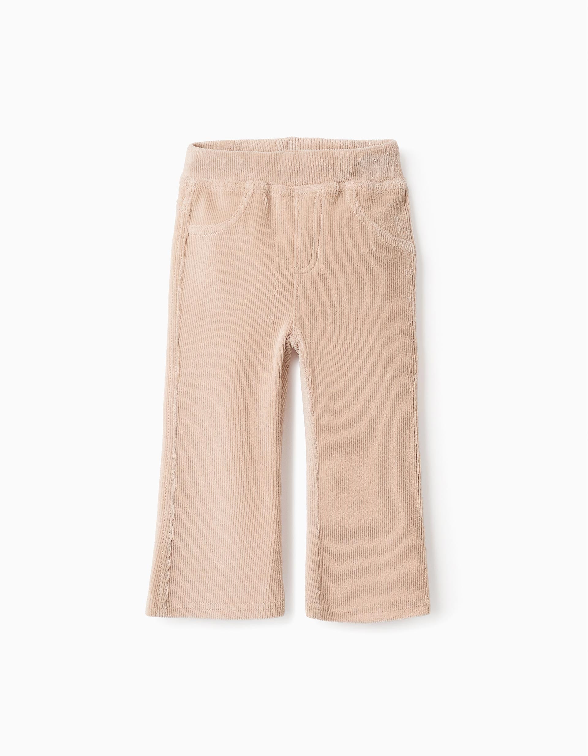 Jegging en Velours Côtelé pour Bébé Fille 'Flare', Beige