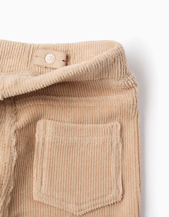 Jegging de Pana para Bebé Niña 'Flare', Beige