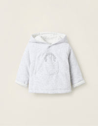 Veste Matelassée en Velours pour Nouveau-Né, Gris