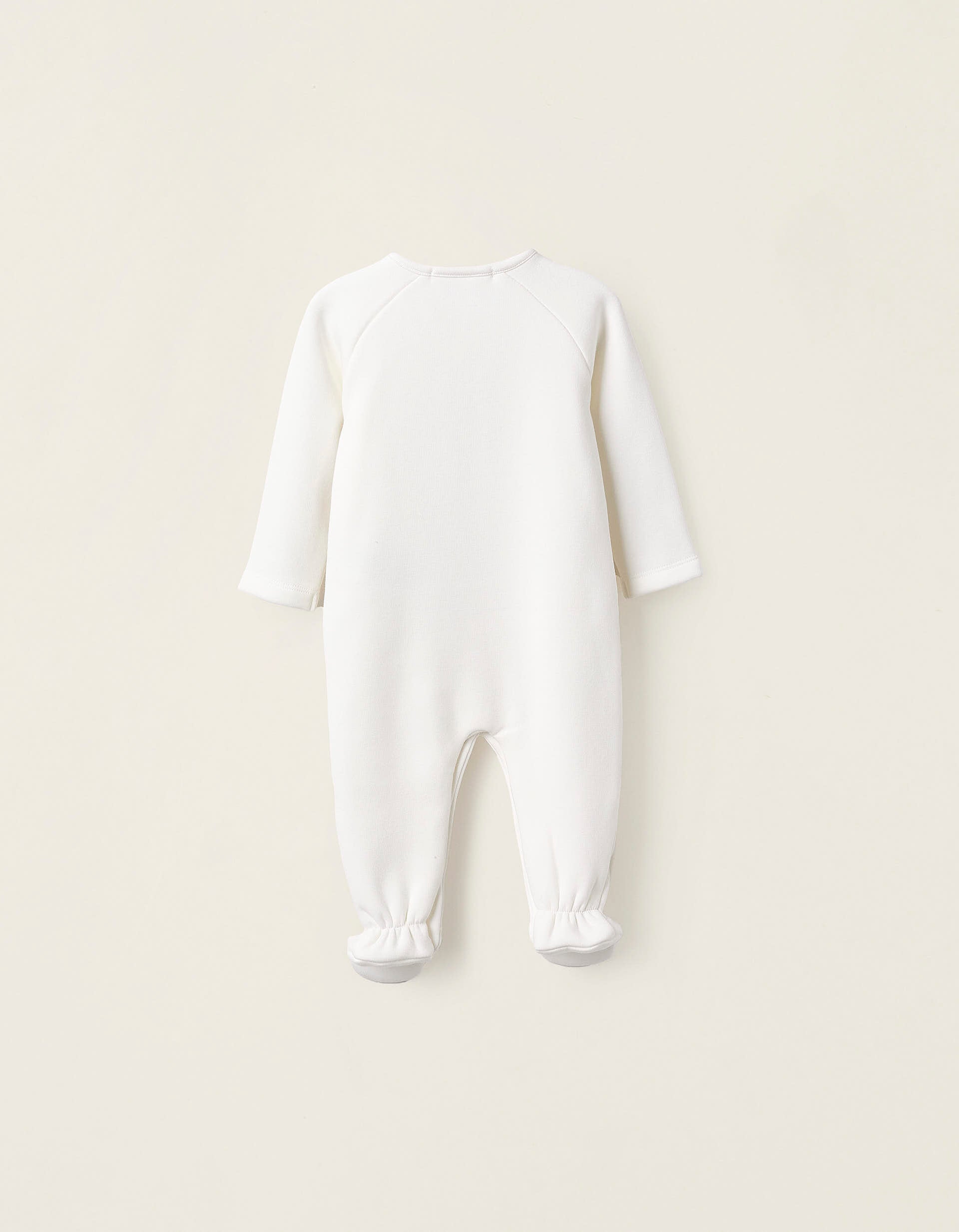 Thermal Effect Sleepsuit for Newborn Girls 'Hedgehog', White