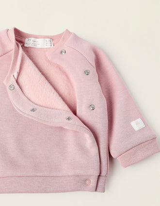 Conjunto Térmico para Recién Nacida 'Rayas', Rosa/Blanco