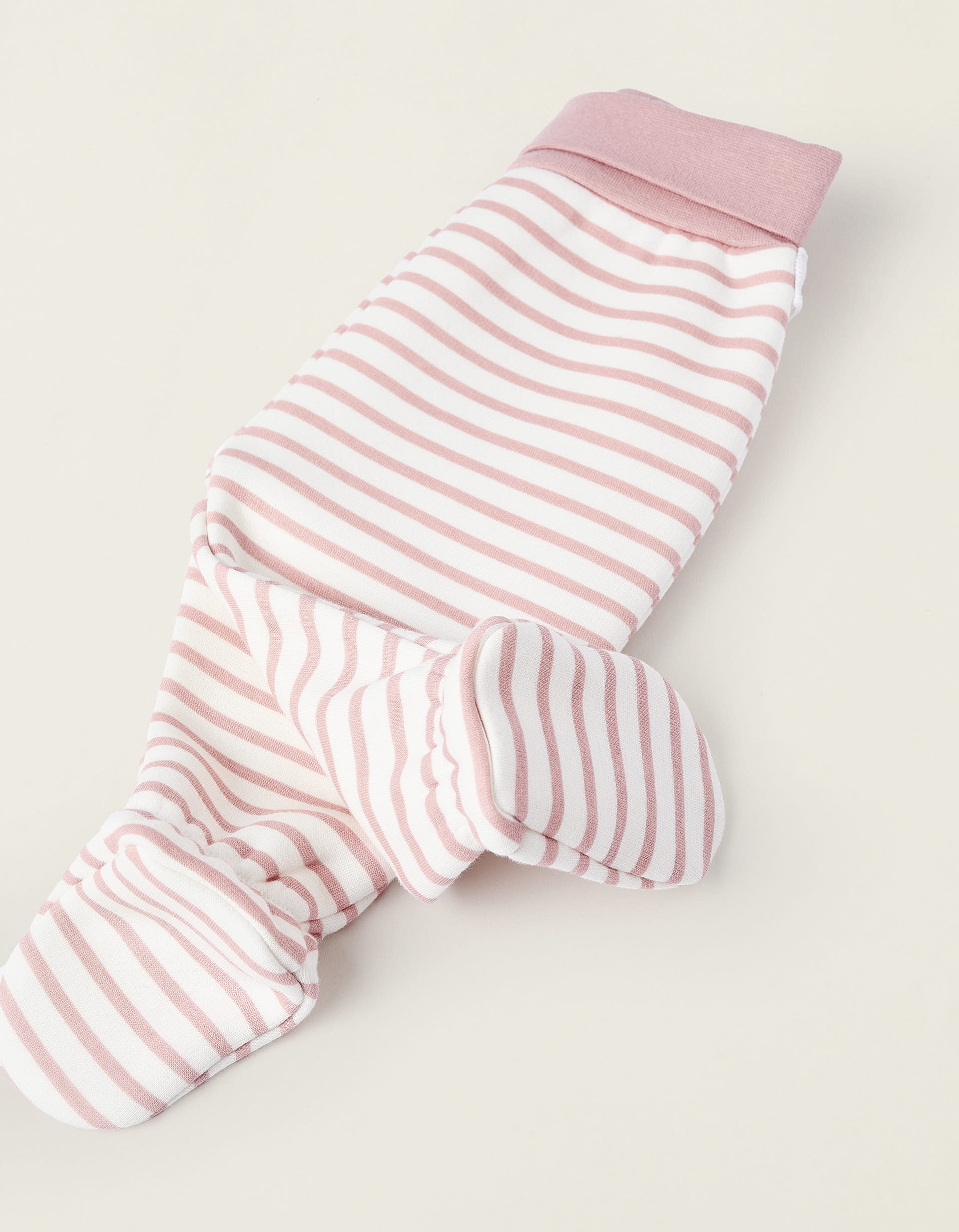 Thermal Fleece Set for Newborn Boys 'Stripes', Pink/White