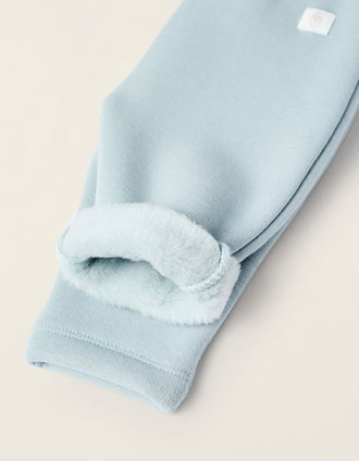 Conjunto Térmico para Recém-Nascido 'Riscas', Azul/Branco