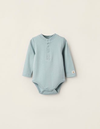 Body-Polo Côtelé pour Nouveau-né, Bleu
