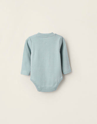 Body-Polo Côtelé pour Nouveau-né, Bleu
