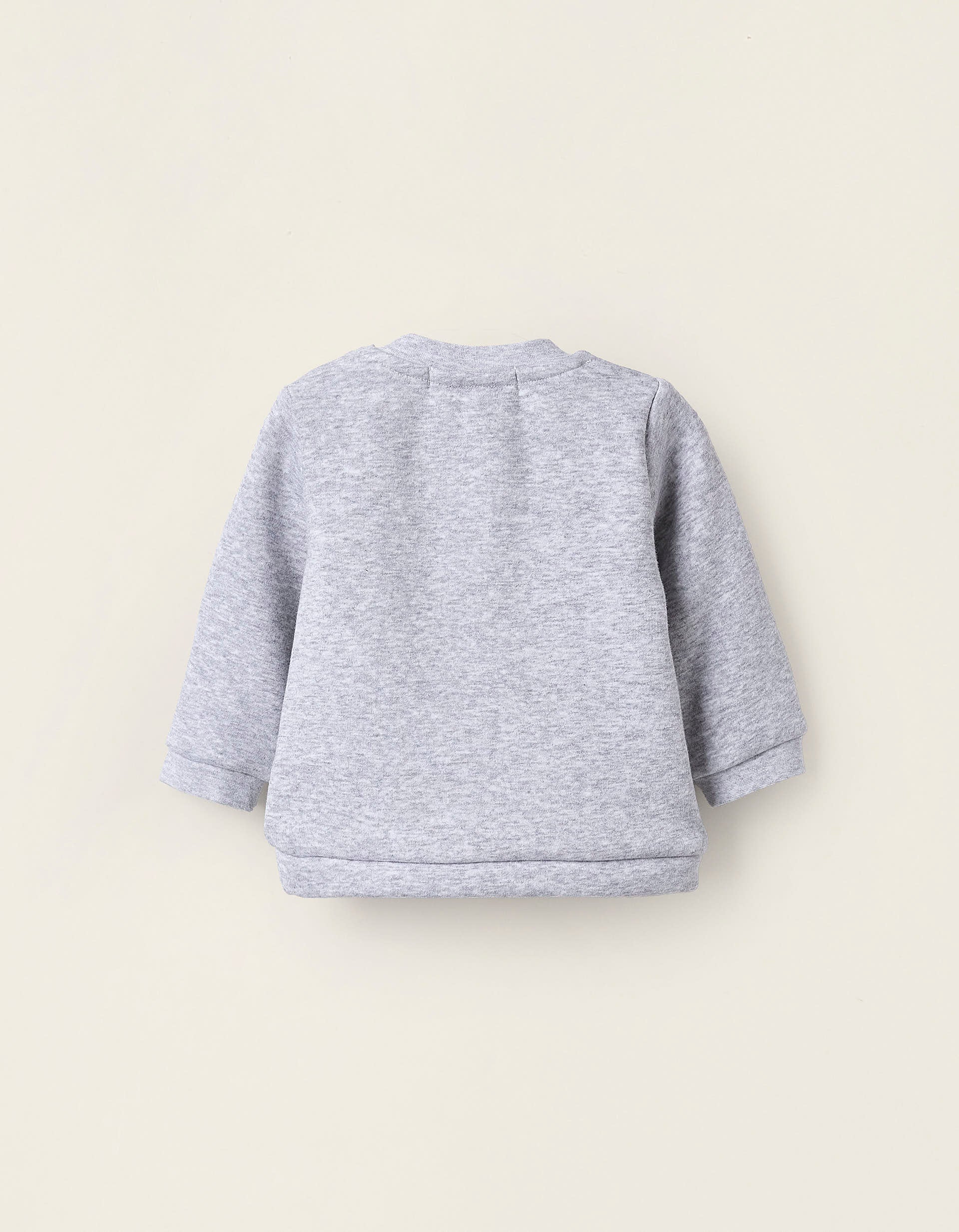 Thermal Fleece Sweatshirt for Newborns 'Bear', Grey