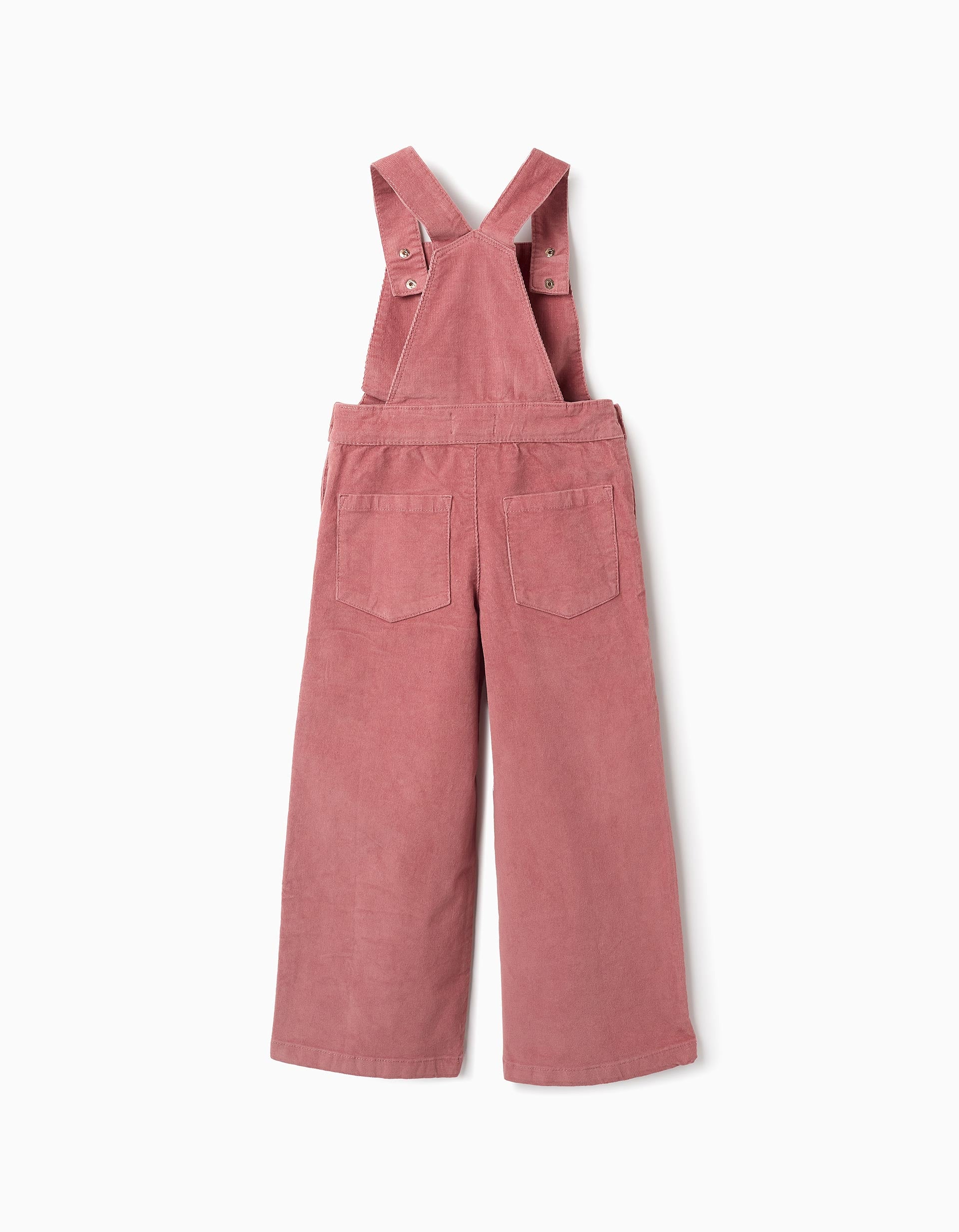 Corduroy Dungarees for Girls 'Wide Leg', Pink