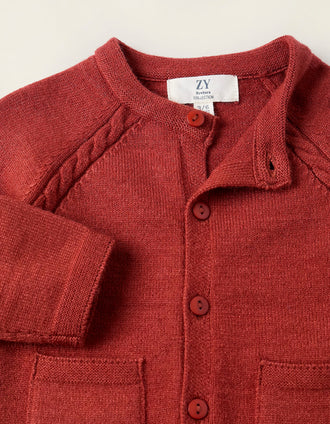 Chaqueta de Punto para Recién Nacido, Naranja