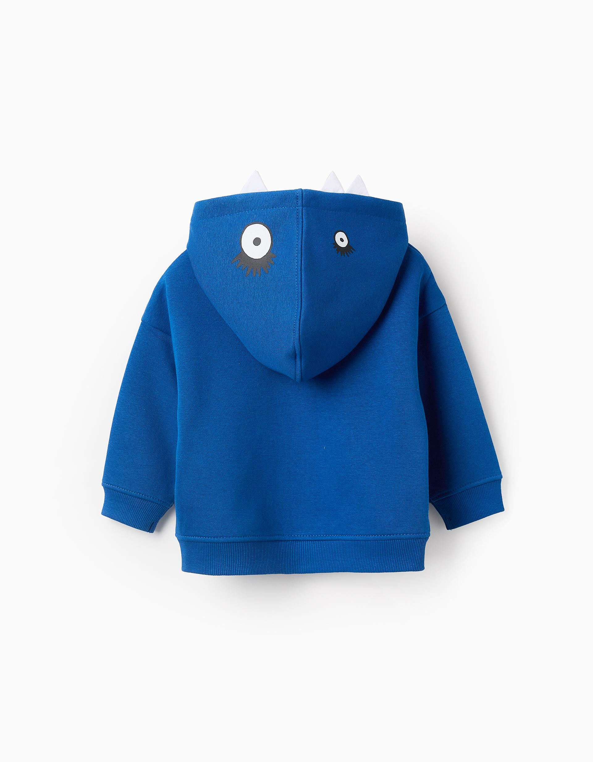 Chaqueta Perchada con Capucha y 3D para Bebé Niño 'Monstruo', Azul