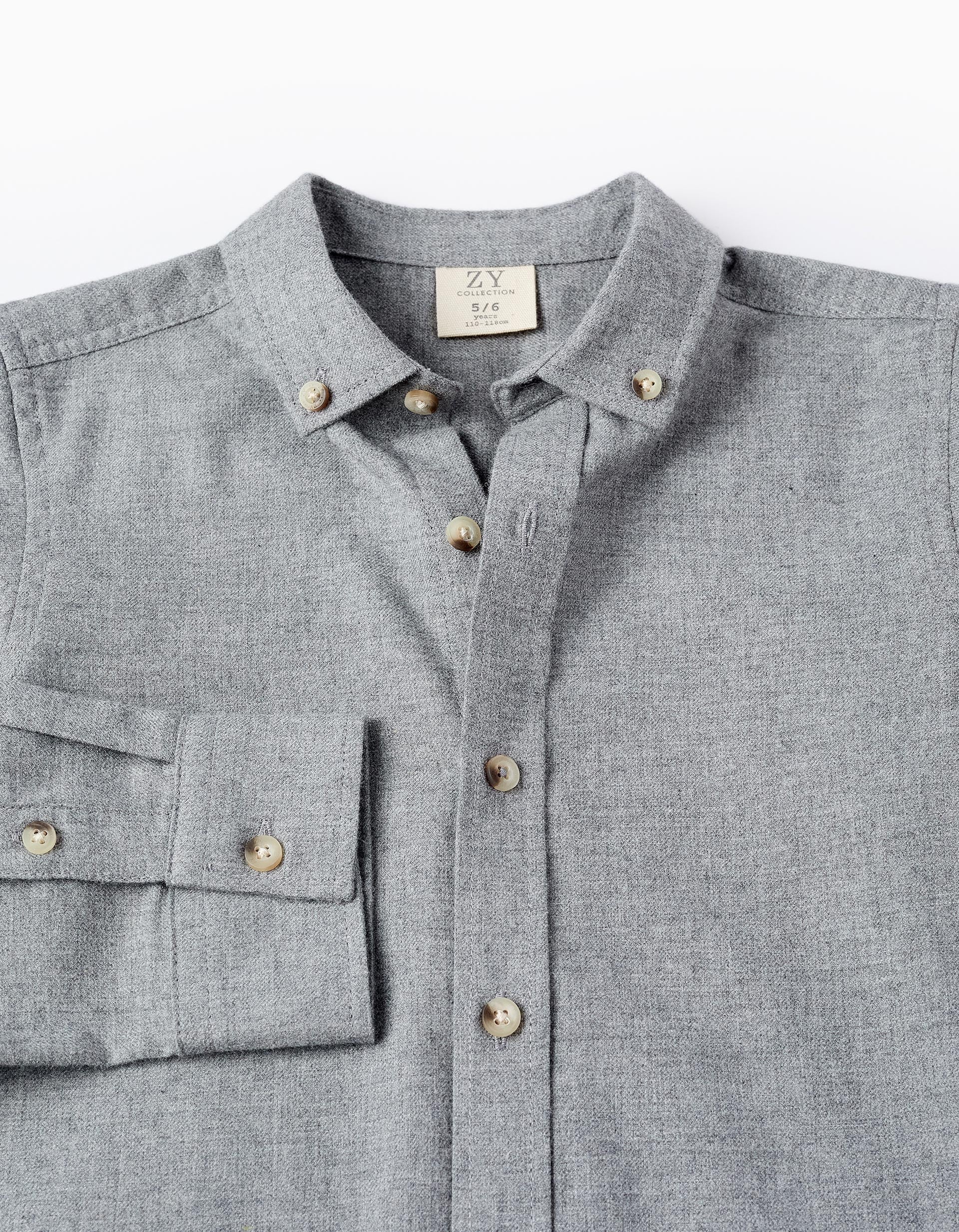 Cotton Shirt for Boys, Grey