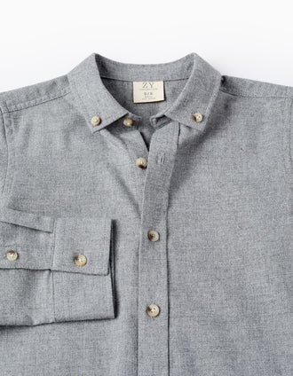 Chemise en Coton pour Garçon, Gris