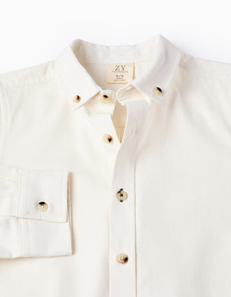 Chemise en Coton pour Garçon, Blanc