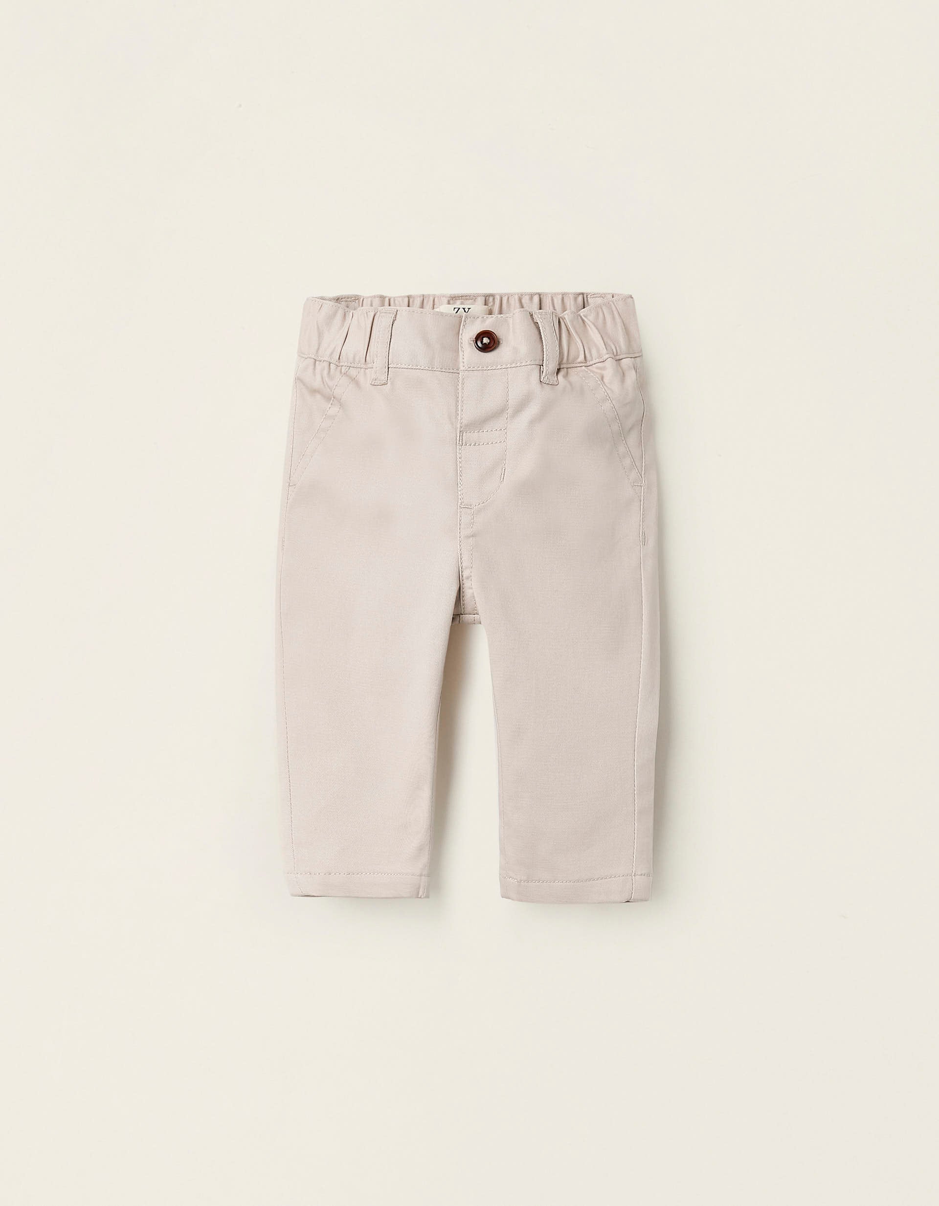 Chino Trousers for Newborn Boys, beige