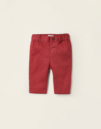 Pantalón Chino para Recién Nacido, Naranja Oscuro