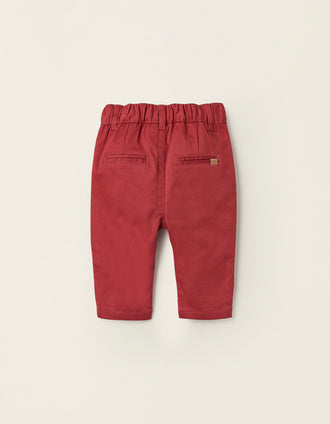 Pantalón Chino para Recién Nacido, Naranja Oscuro
