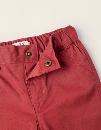 Pantalón Chino para Recién Nacido, Naranja Oscuro