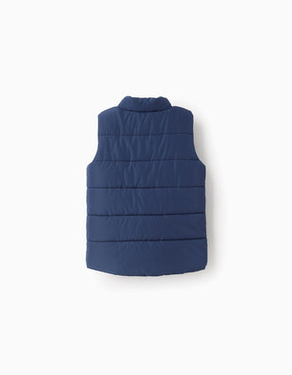 Chaleco Acolchado con Forro Polar para Niño, Azul Oscuro