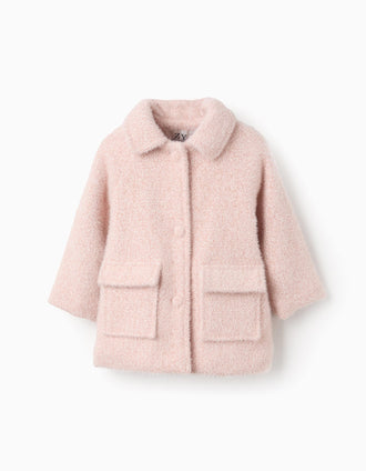 Abrigo Afelpado para Bebé Niña, Rosa