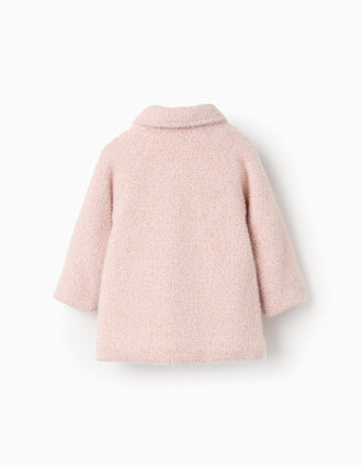 Abrigo Afelpado para Bebé Niña, Rosa