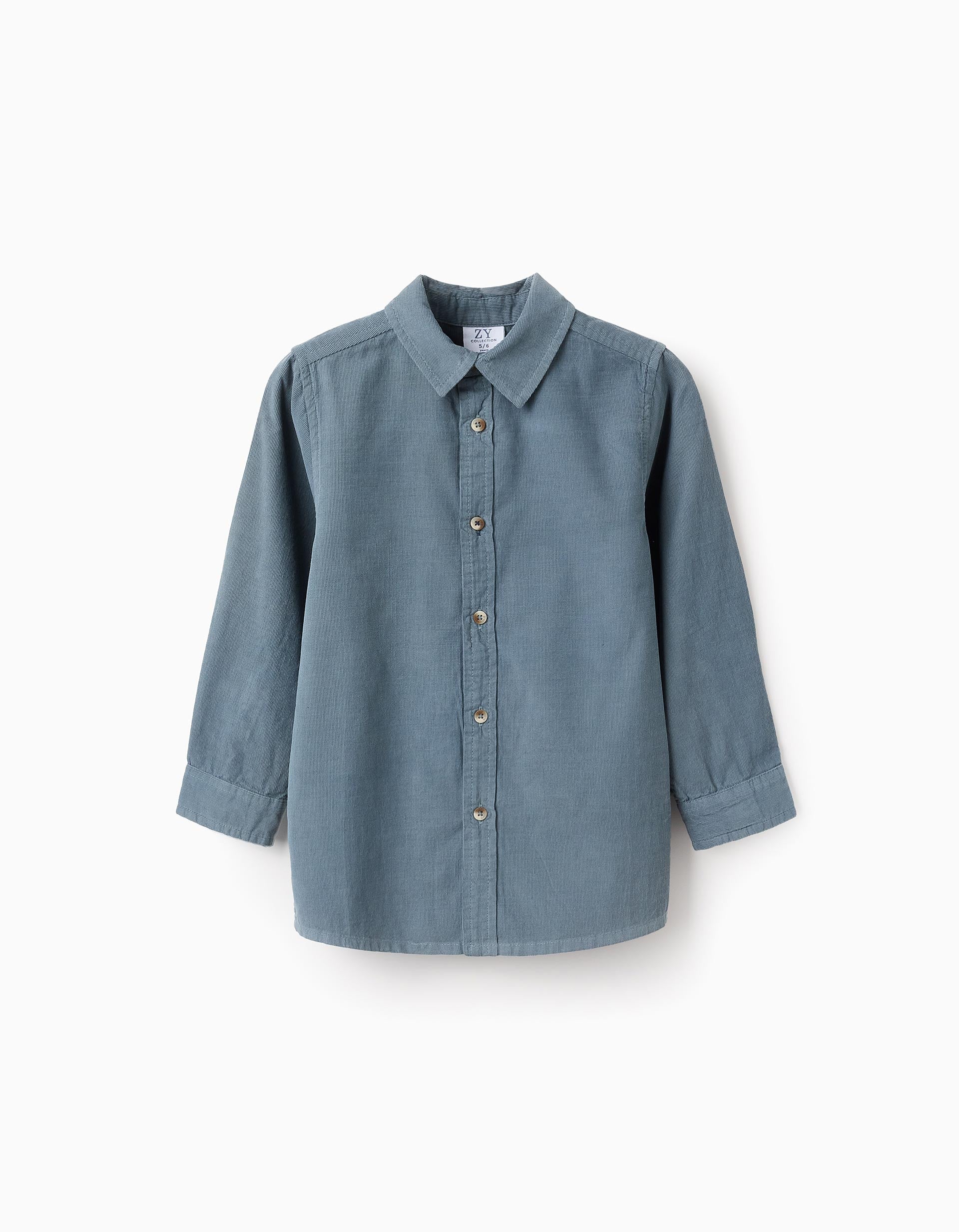 Corduroy Shirt for Boys, Blue