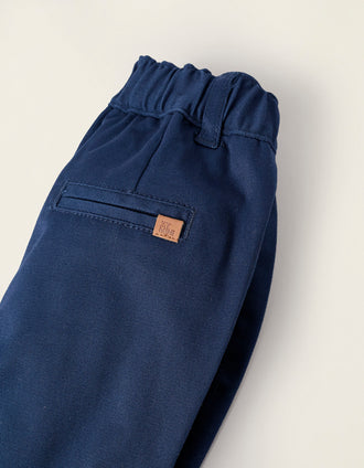 Pantalón con Tirantes Desmontables para Recién Nacido, Azul Oscuro