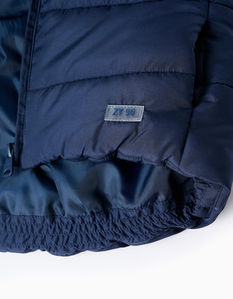 Chaleco Acolchado con Forro Polar para Bebé Niño, Azul Oscuro