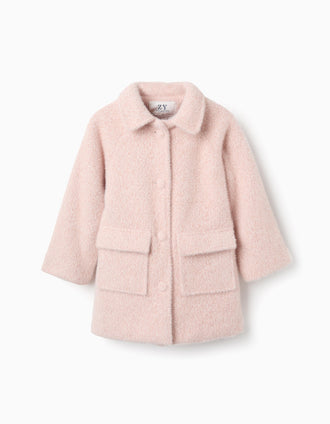 Casaco Felpudo para Menina, Rosa