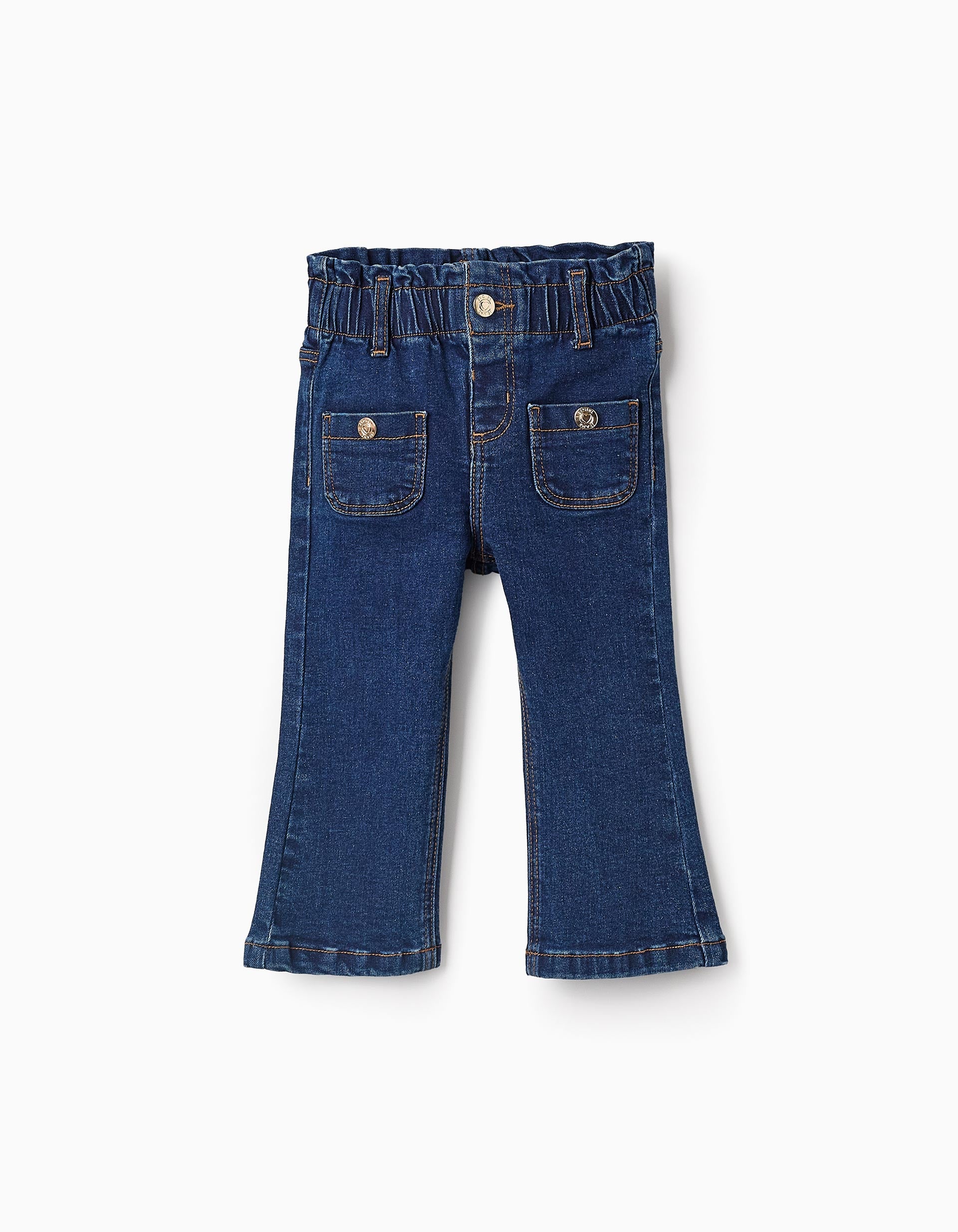 Flared Jeans for Baby Girls, Dark Blue