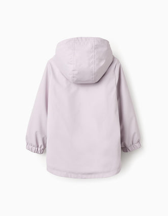 Parka de Goma con Forro de Sherpa para Niña, Lila