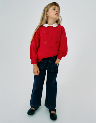 Jean pour Fille 'Wide Leg', Bleu Foncé