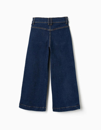 Jean pour Fille 'Wide Leg', Bleu Foncé