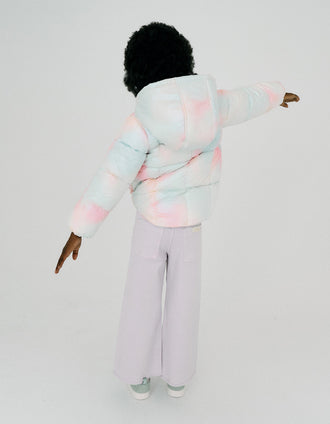 Casaco Acolchoado com Capuz para Menina, Iridescente