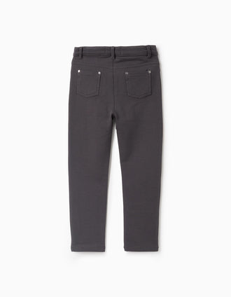 Jegging Gratté pour Fille 'Skinny', Gris Foncé