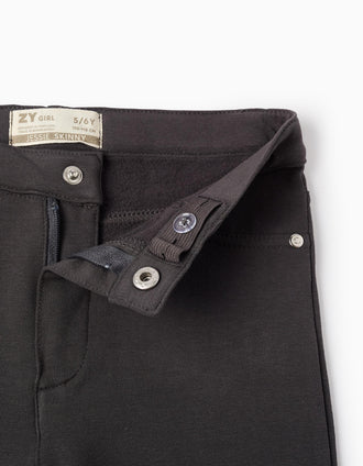 Jegging Gratté pour Fille 'Skinny', Gris Foncé