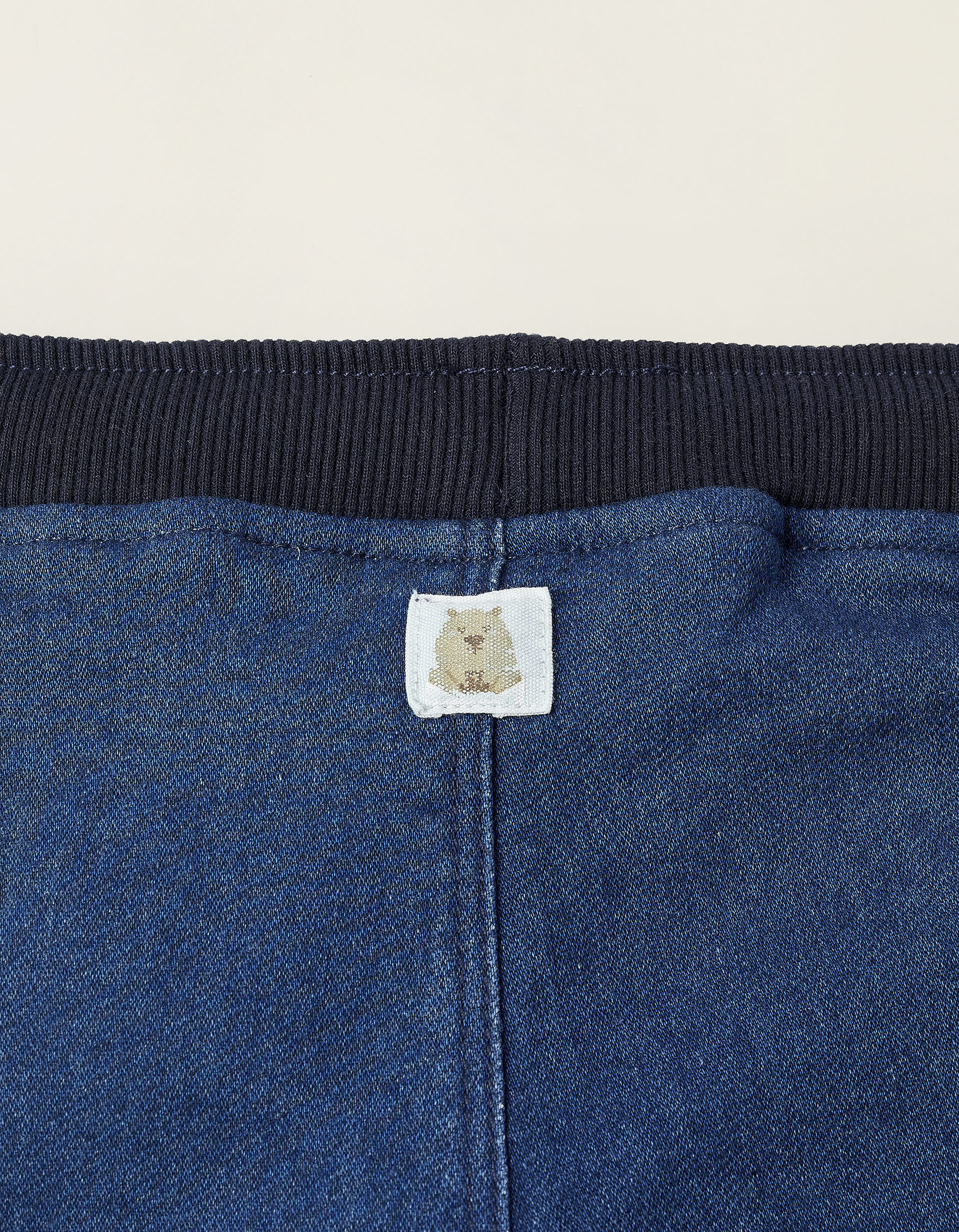 Jeans with Snap Buttons at the Crotch for Newborn Babies, Blue