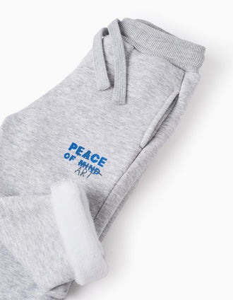 Pantalón de Chándal Perchados para Bebé Niño 'Art', Gris