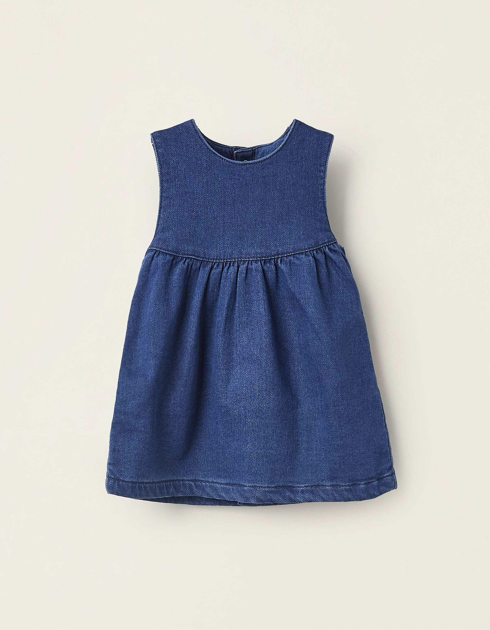 Denim Dress for Newborn Girls, Blue