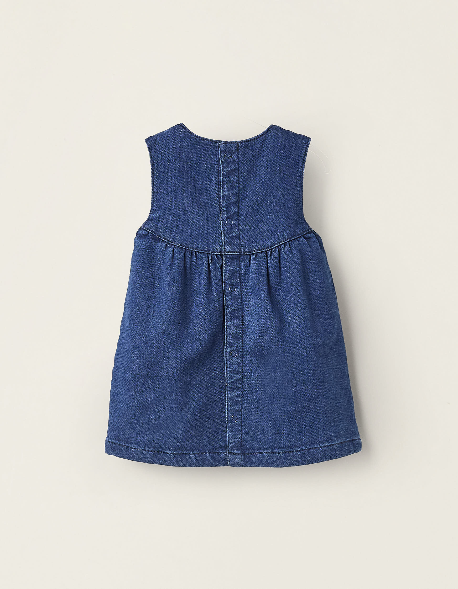 Denim Dress for Newborn Girls, Blue