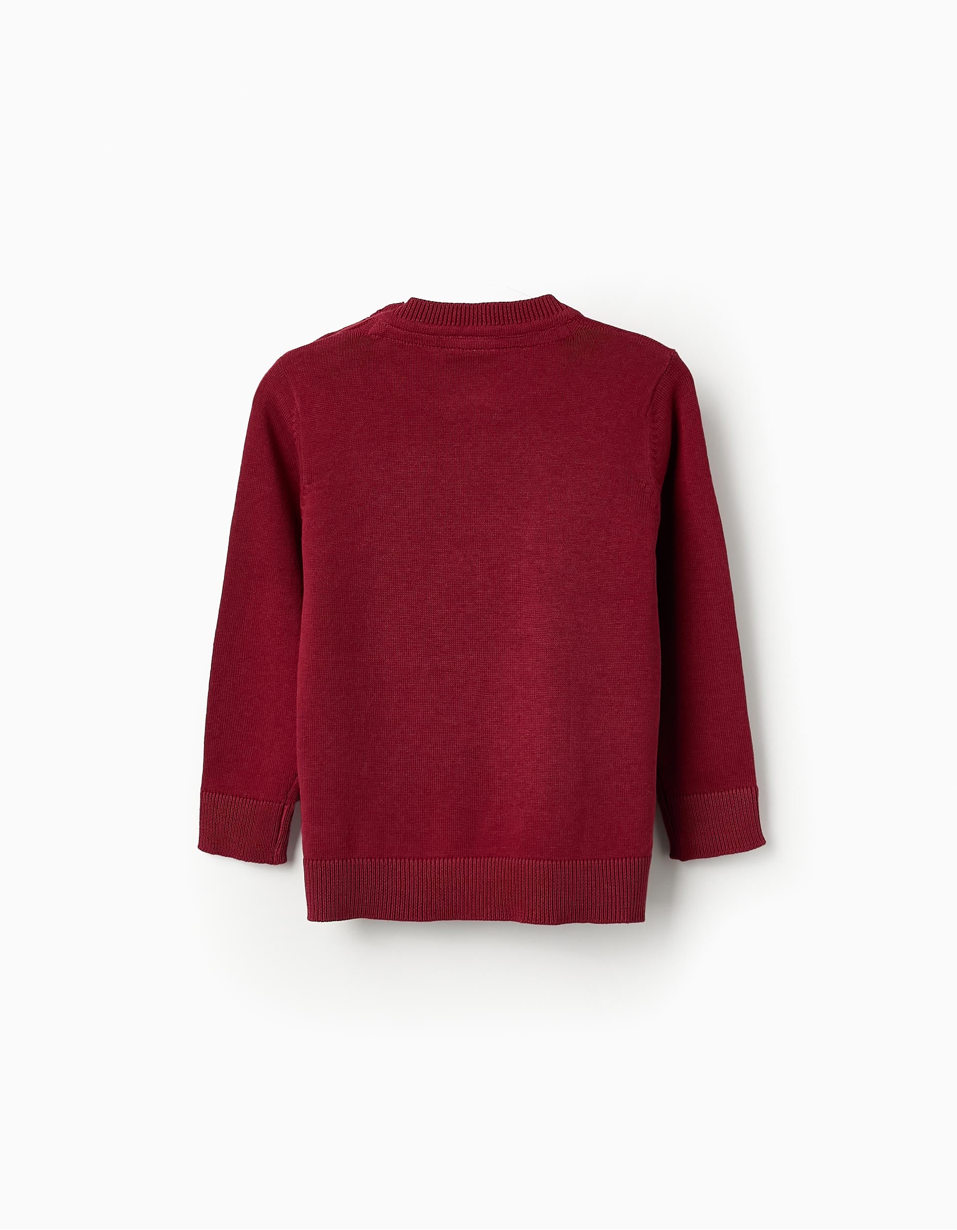 Fine Jumper for Baby Boys, Burgundy