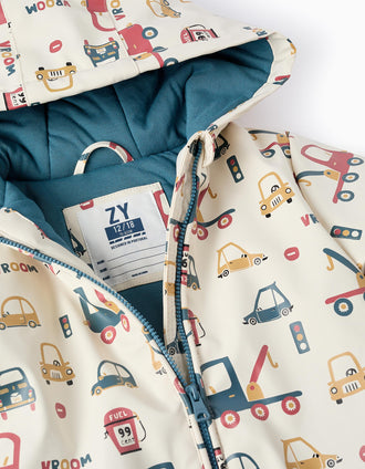Parka de Borracha com Enchimento para Bebé Menino, Bege