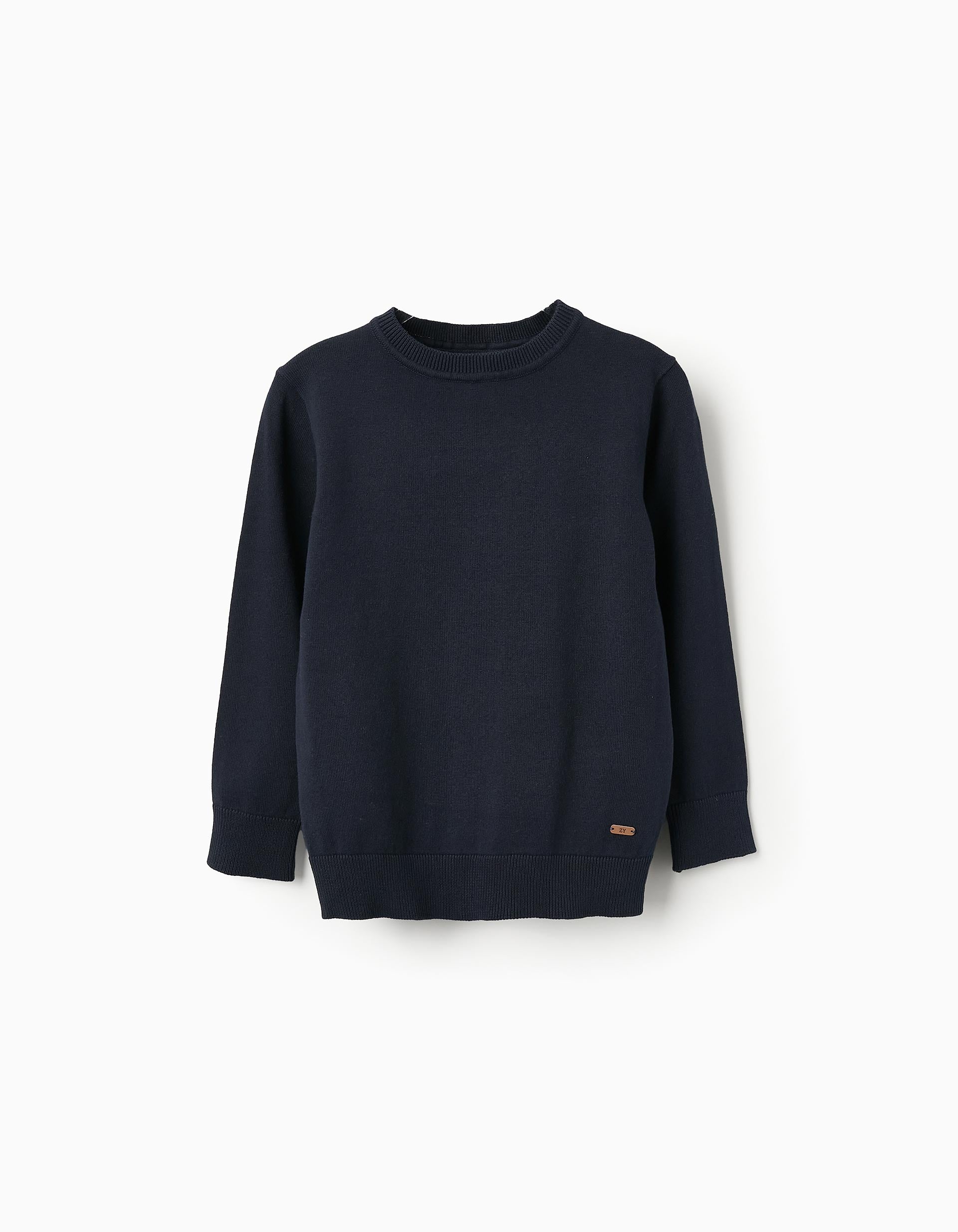 Fine Jumper for Boys, Dark Blue