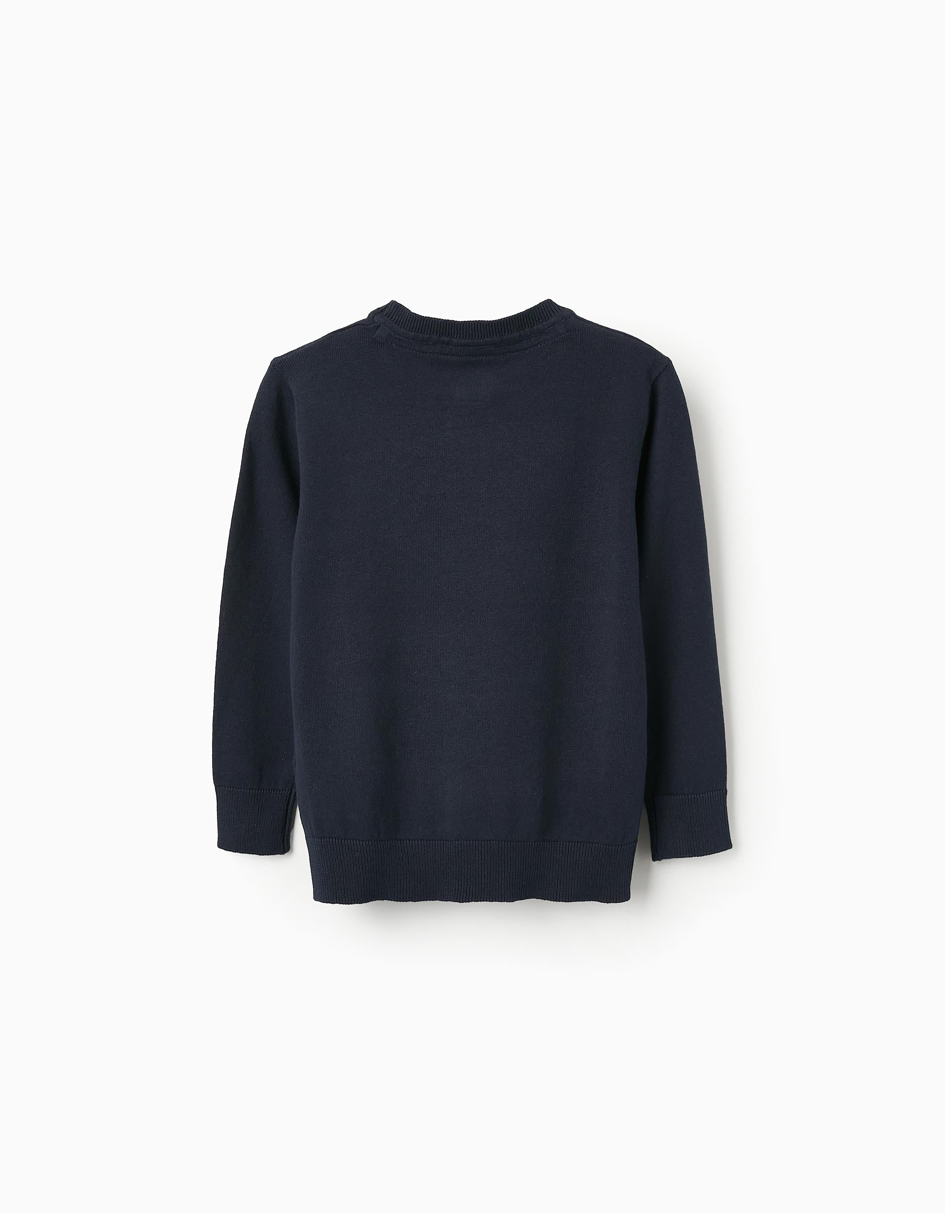 Fine Jumper for Boys, Dark Blue