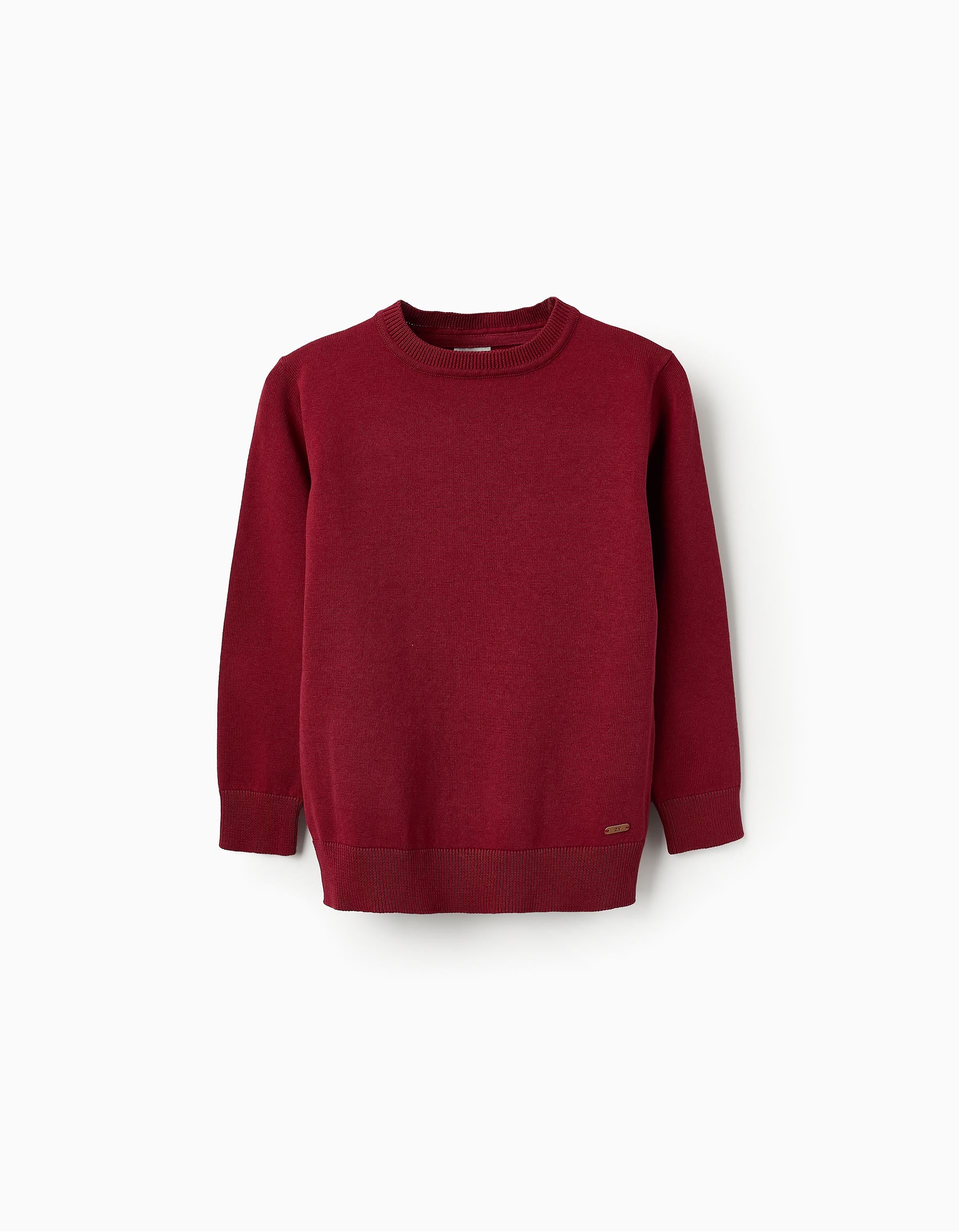 Fine Jumper for Boys, Burgundy